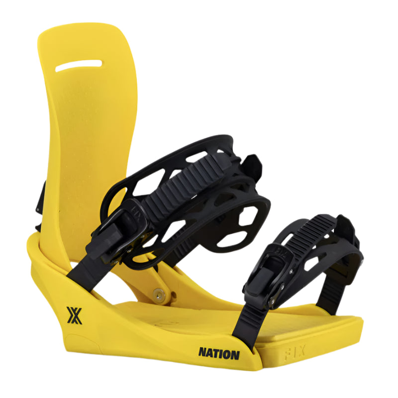 Fix Nation 2025 Snowboard Bindings - High-Performance Adjustable Snowboard Bindings for All-Mountain & Freestyle Riding | Perfect for Men & Women Snowboarders