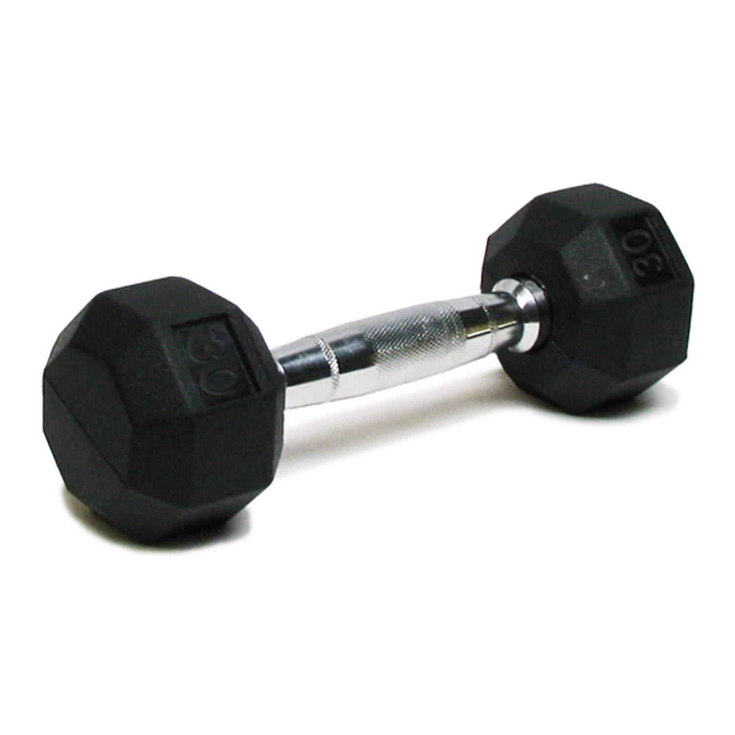 Premium Rubber Hex Dumbbell Set of 2 - Chrome Handle Free Weights for Home Gym, Strength Training & Fitness Workouts - Ideal for Men & Women | Perfect for Home Exercise, CrossFit, and Full-Body Training