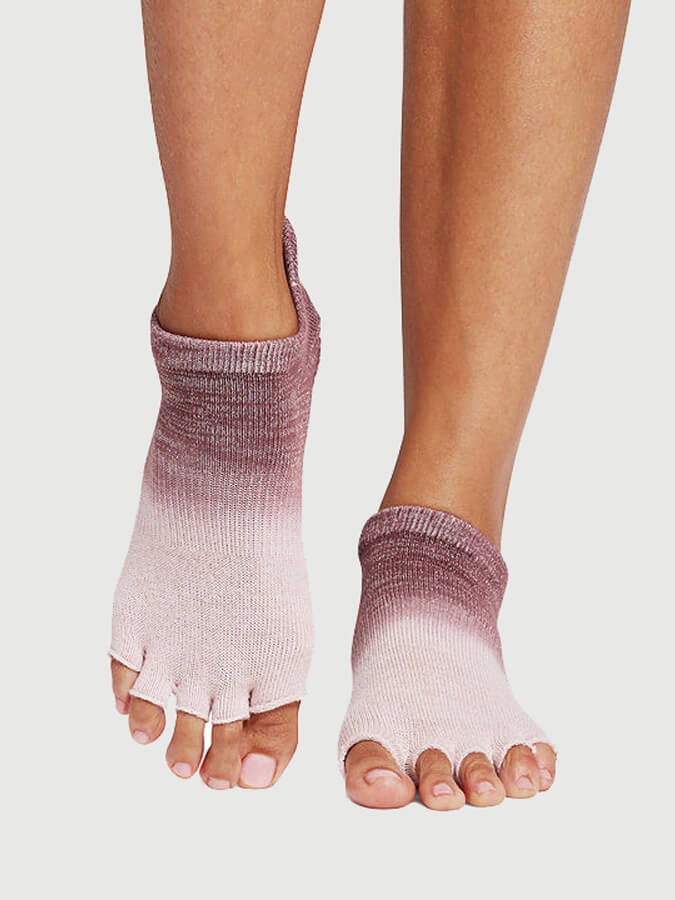 ToeSox Low Rise Half Toe Grip Socks for Women - Non-Slip Yoga Socks with Toe Separation - Perfect for Yoga, Pilates, Barre & Home Workouts