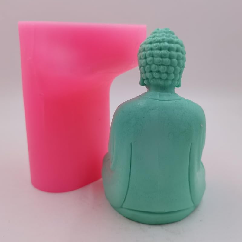 Large Buddha Candle Silicone Mold - DIY Handmade Candle Making Kit for Resin, Gypsum, Cement Crafts - Perfect for Home Decor, Meditation Spaces & Spiritual Gifts
