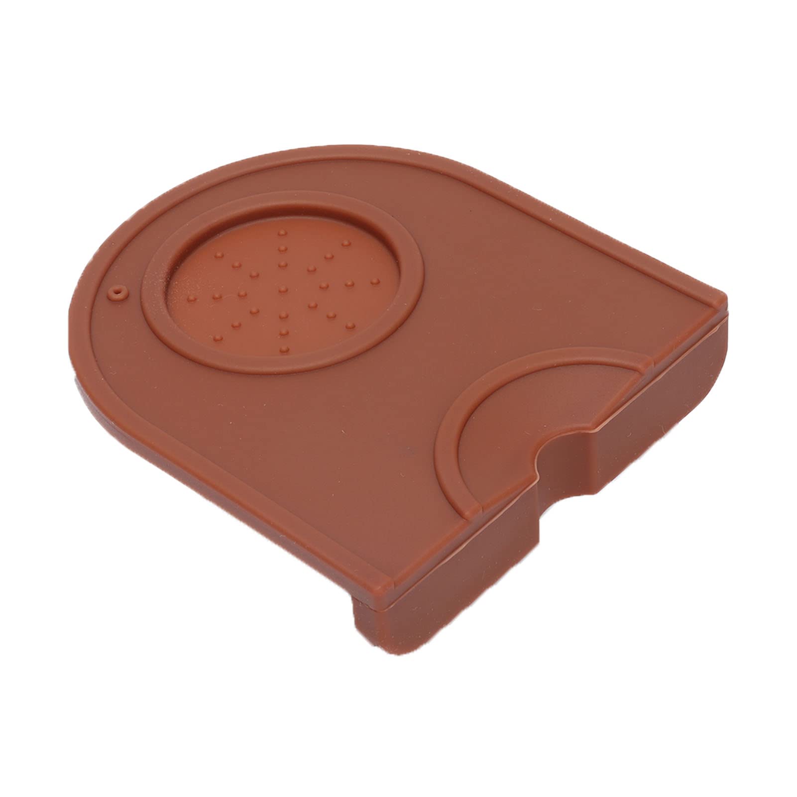 Non-Slip Silicone Coffee Tamper Mat - Soft & Safe Tamping Pad for Espresso Machines - Perfect for Home, Coffee Shop & Office Use (Brown) - Ideal for Baristas & Coffee Enthusiasts