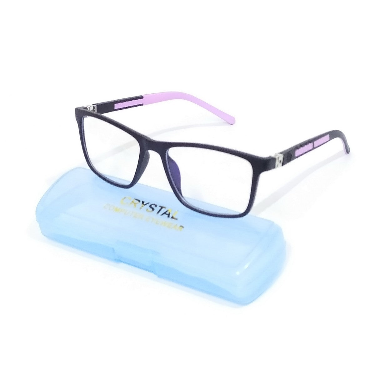 Square Black & Pink Glasses for Girls Age 6-10 | Blue Light Blocking Computer Glasses | Perfect for Online Learning & Gaming