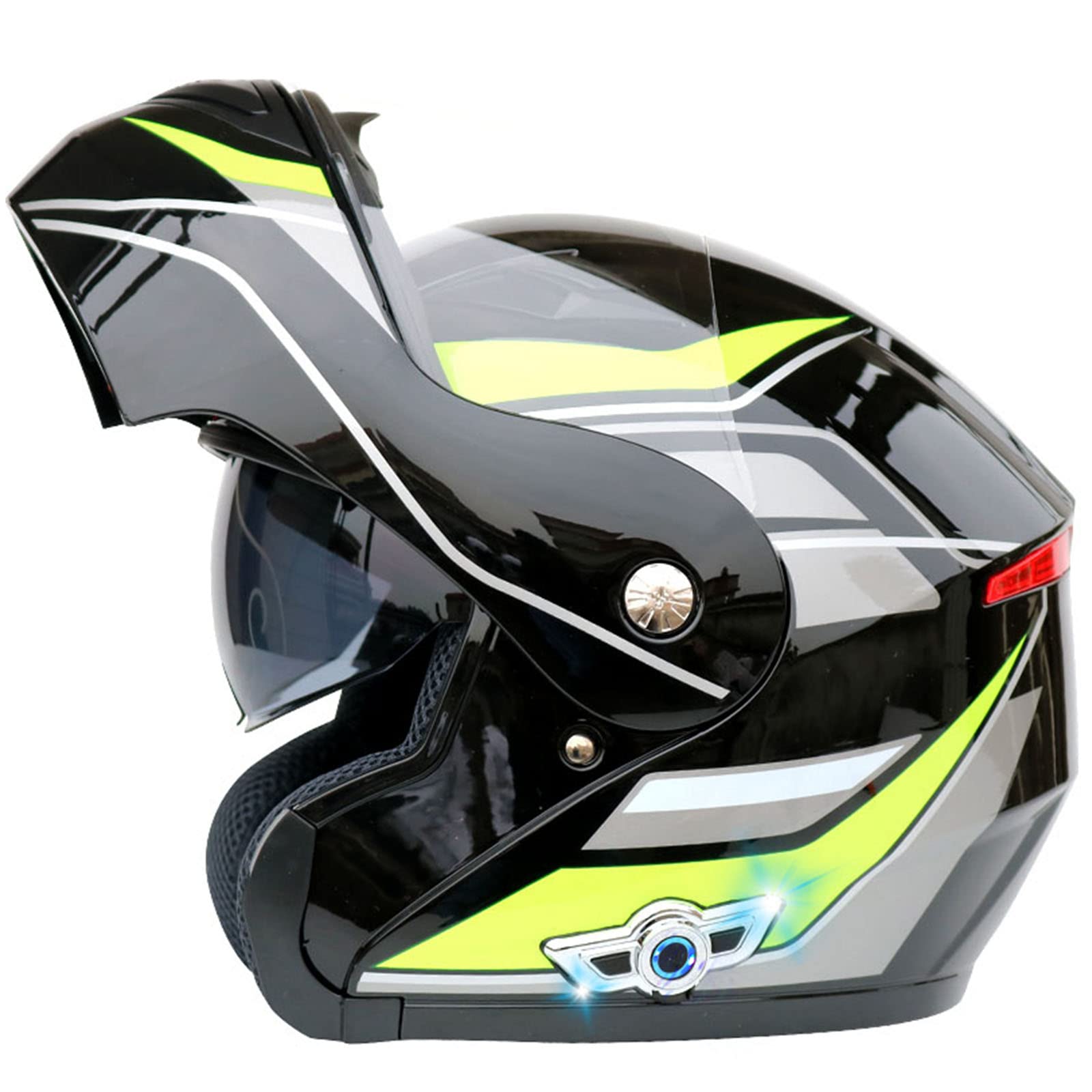 Bluetooth Motorcycle Helmet - DOT/ECE Approved Modular Flip-Up Full Face Helmet with Anti-Fog Dual Visor & Integrated Bluetooth | Perfect for Commuting, Touring & Adventure Riding