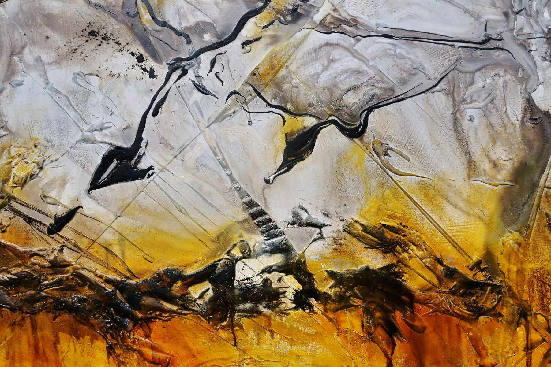 Golden Sienna 270cm x 120cm Rust Textured Abstract Canvas Wall Art - Modern Home Decor for Living Room, Bedroom & Office