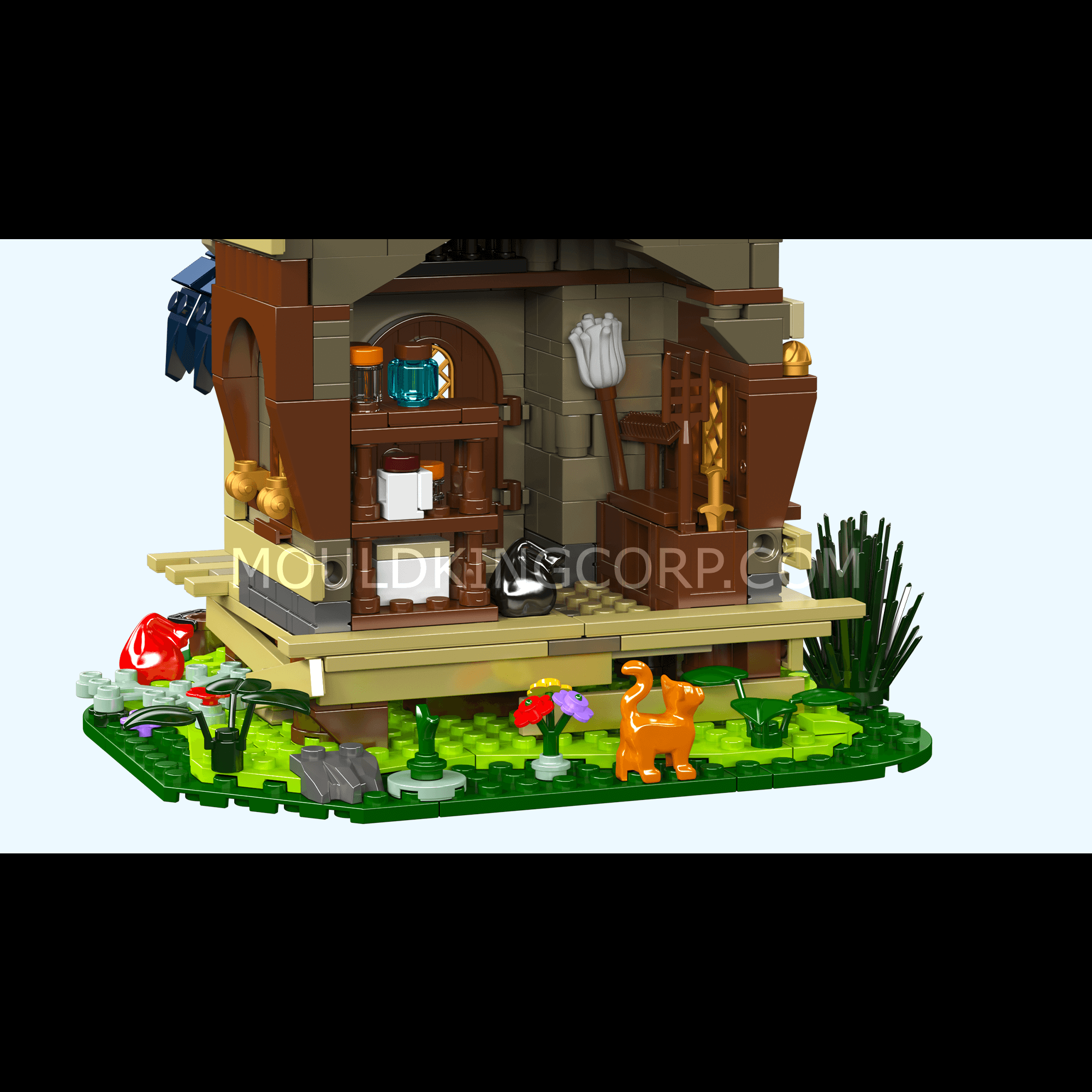 Mould King 10060 Medieval Europe Windmill Building Set - 1,584 Piece Castle Model Kit for Adults & Teens | Perfect for Home Decoration, Gift Giving & Collectible Display