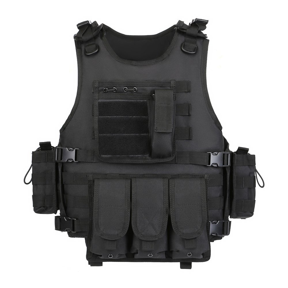 GZ XINXING Tactical Airsoft Paintball Vest - Adjustable Molle Vest for Airsoft, Paintball & Outdoor Games - Perfect for Military Simulation, Cosplay & Tactical Training