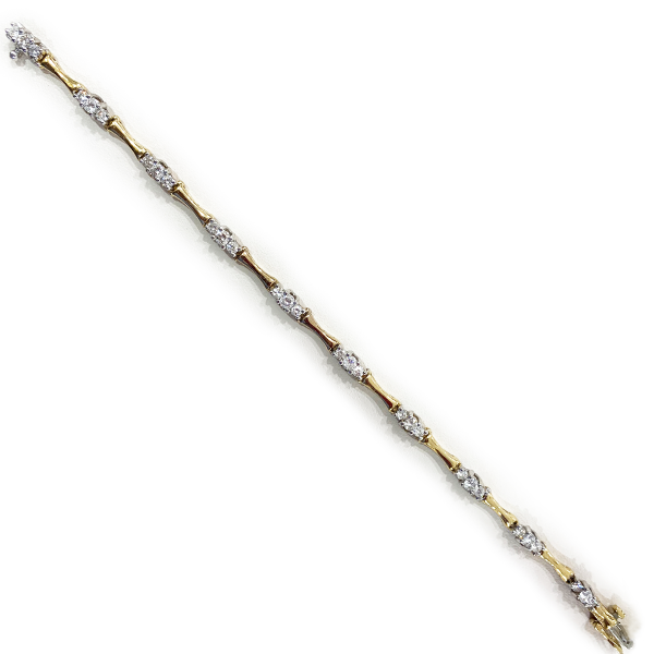 14K Yellow Gold Diamond Bracelet for Women - Elegant Tennis Bracelet for Wedding, Anniversary & Special Occasions
