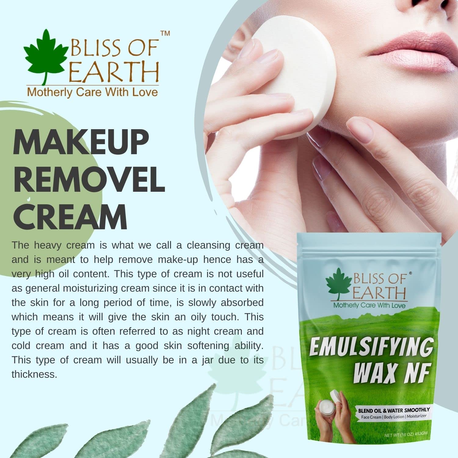 Bliss of Earth Emulsifying Wax NF - Premium Cosmetic Grade Wax for Soap Making, Lotion, Body Moisturizer & DIY Skincare (16oz/453g) - Perfect for Thickening Homemade Beauty Products