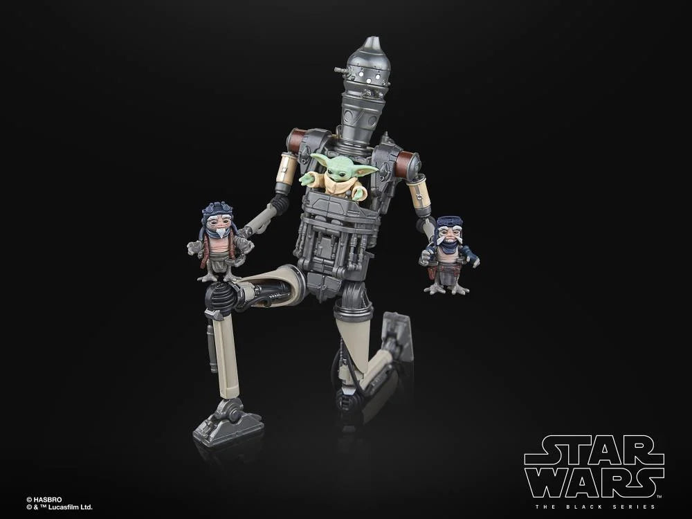 Star Wars The Mandalorian IG-12 & Grogu Black Series 6-Inch Deluxe Action Figure Set - Collectible Toy for Display, Gifts & Star Wars Fans