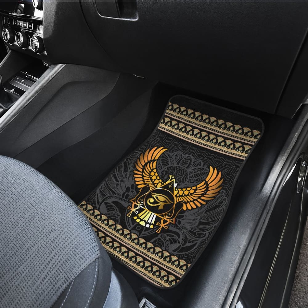 Premium Egyptian Wings Eye of Horus Car Floor Mats - Ancient Egyptian Mythology Design - All-Weather Protection for Sedans, SUVs, Trucks - Perfect for Home Decor & Gift Giving