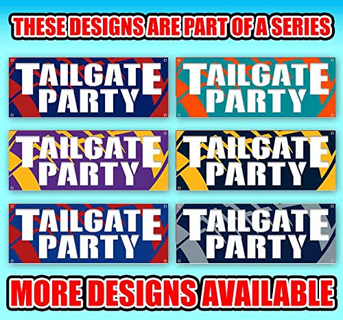 13 oz Heavy-Duty Vinyl Tailgate Party Banner with Metal Grommets - Single-Sided Non-Fabric Football Game Decor for Outdoor Sports Events & Backyard BBQs
