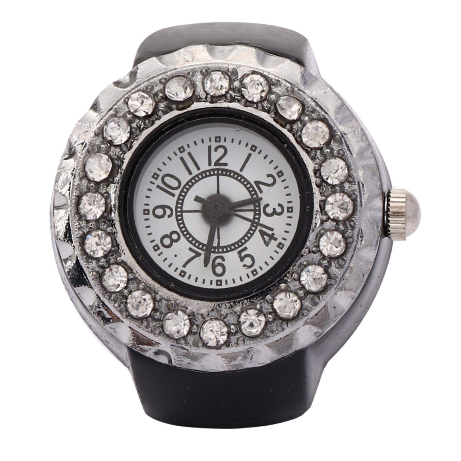Women's Quartz Ring Watch - Stylish Black for Birthdays & Valentine's Day Gifts