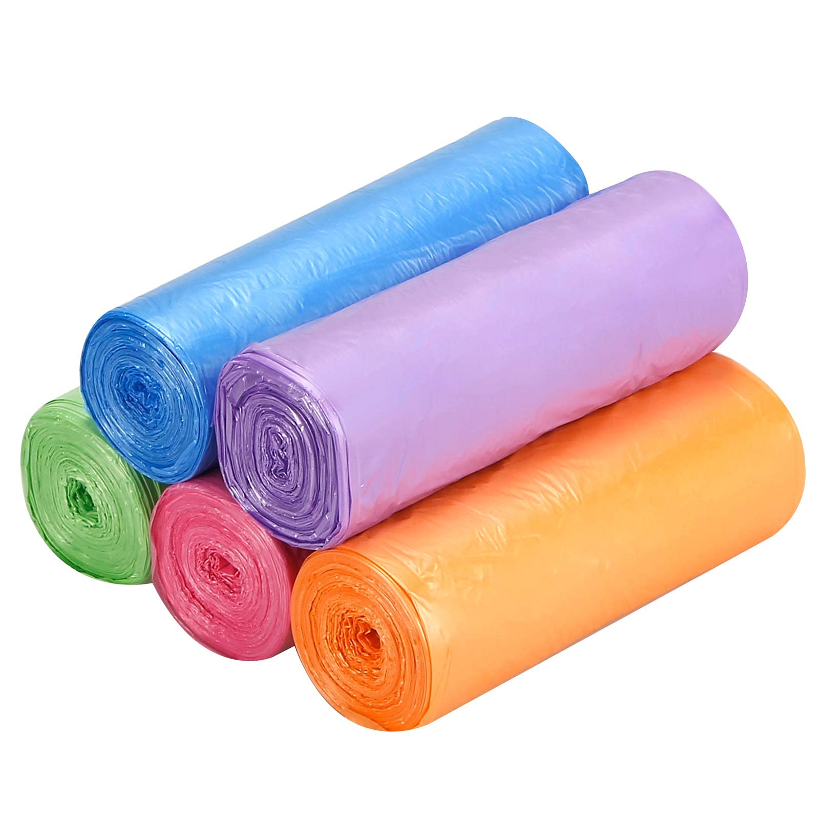 4 Gallon Small Trash Bags - Bathroom & Office Garbage Bags (4 Rolls, Colored) | Perfect for Bathroom Trash Cans, Office Waste Bins & Small Spaces