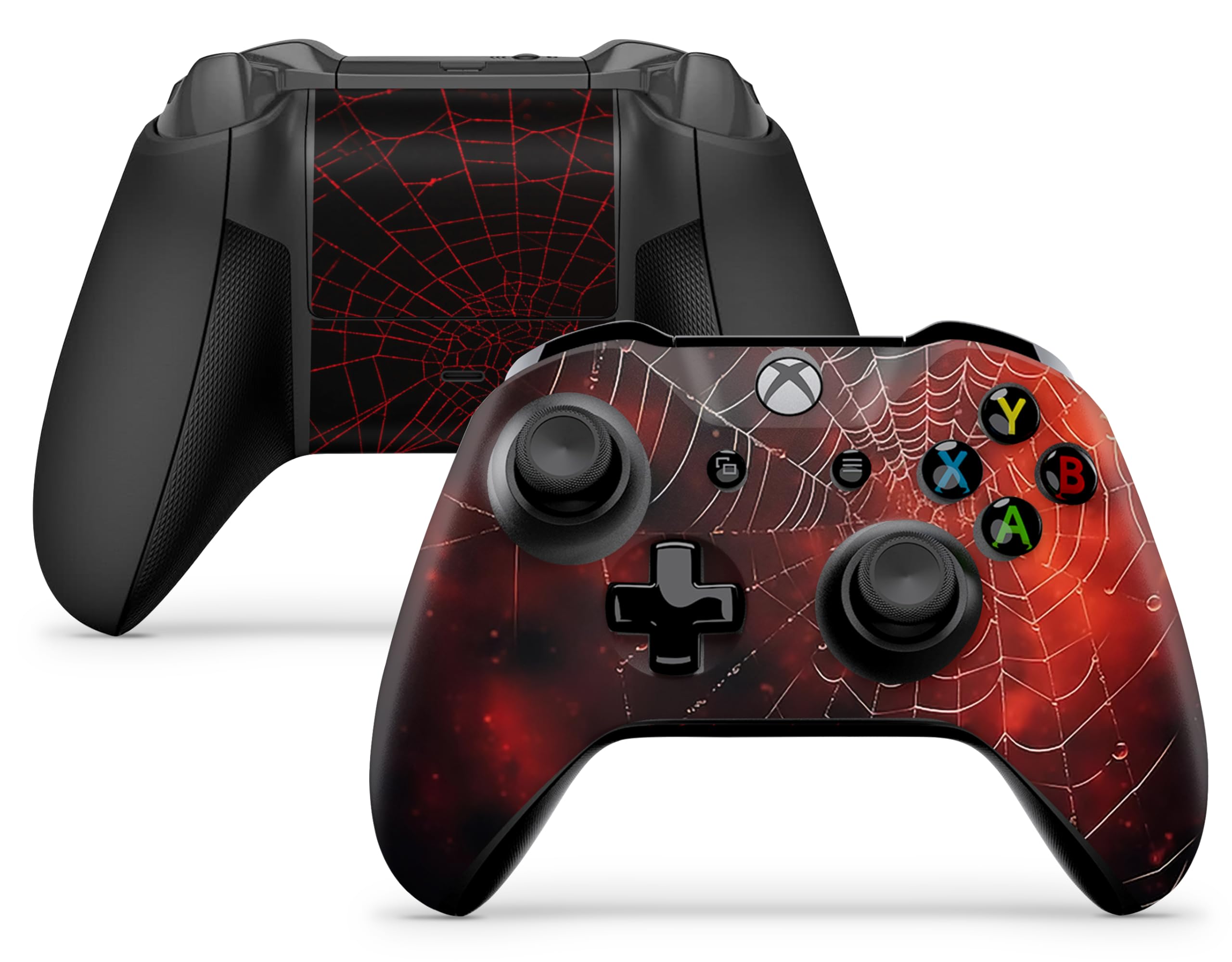 Premium Xbox ONE X Spider Console Skin Decal Sticker Set with 2 Matching Controller Skins - Custom Gaming Console Wrap - Perfect for Gaming Enthusiasts & Spider-Man Fans - Great for Home Entertainment & Game Room Decor