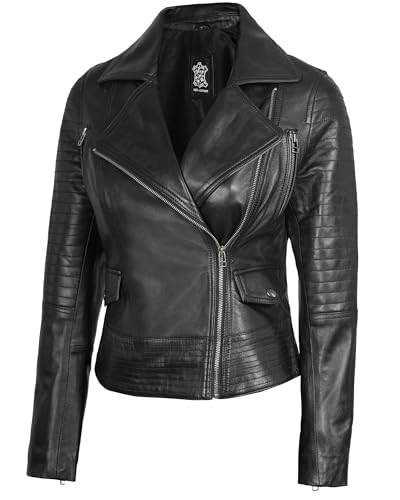 Glgadt - Black Leather Jacket Women