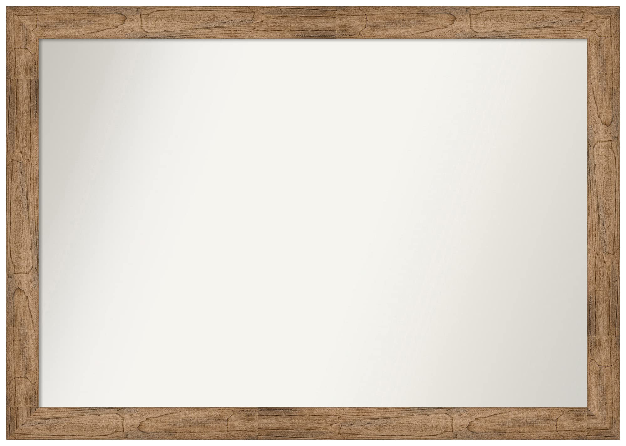Amanti Art Non-Beveled Custom Wall Mirror - 26.5 x 37.5 Inches Owl Brown Narrow Frame - Bathroom, Living Room, Bedroom Decor - Various Custom Sizes Available