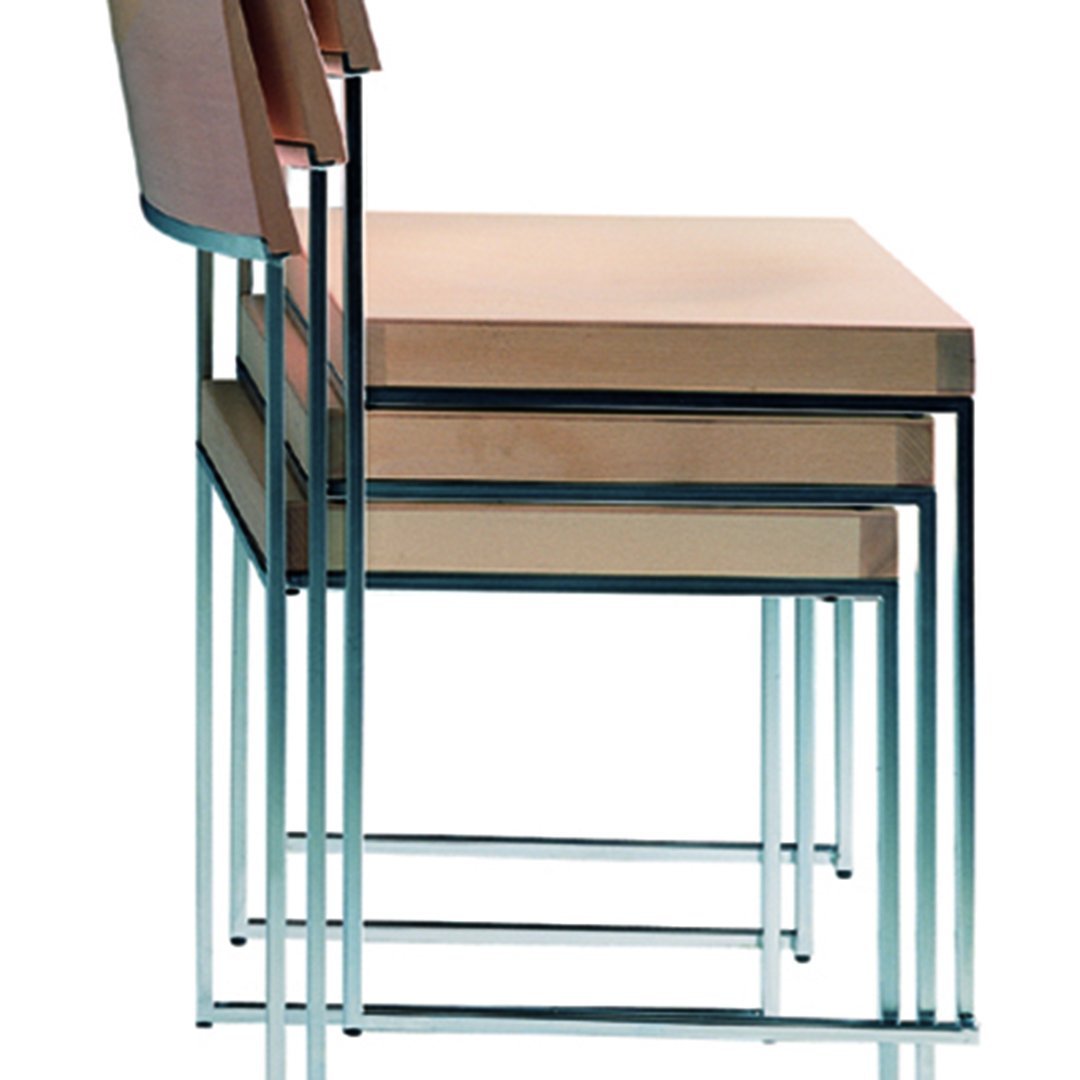Modern Cuba Dining Chair with Sled Base - Unupholstered Wooden Frame for Kitchen, Dining Room, and Office - Minimalist Scandinavian Design