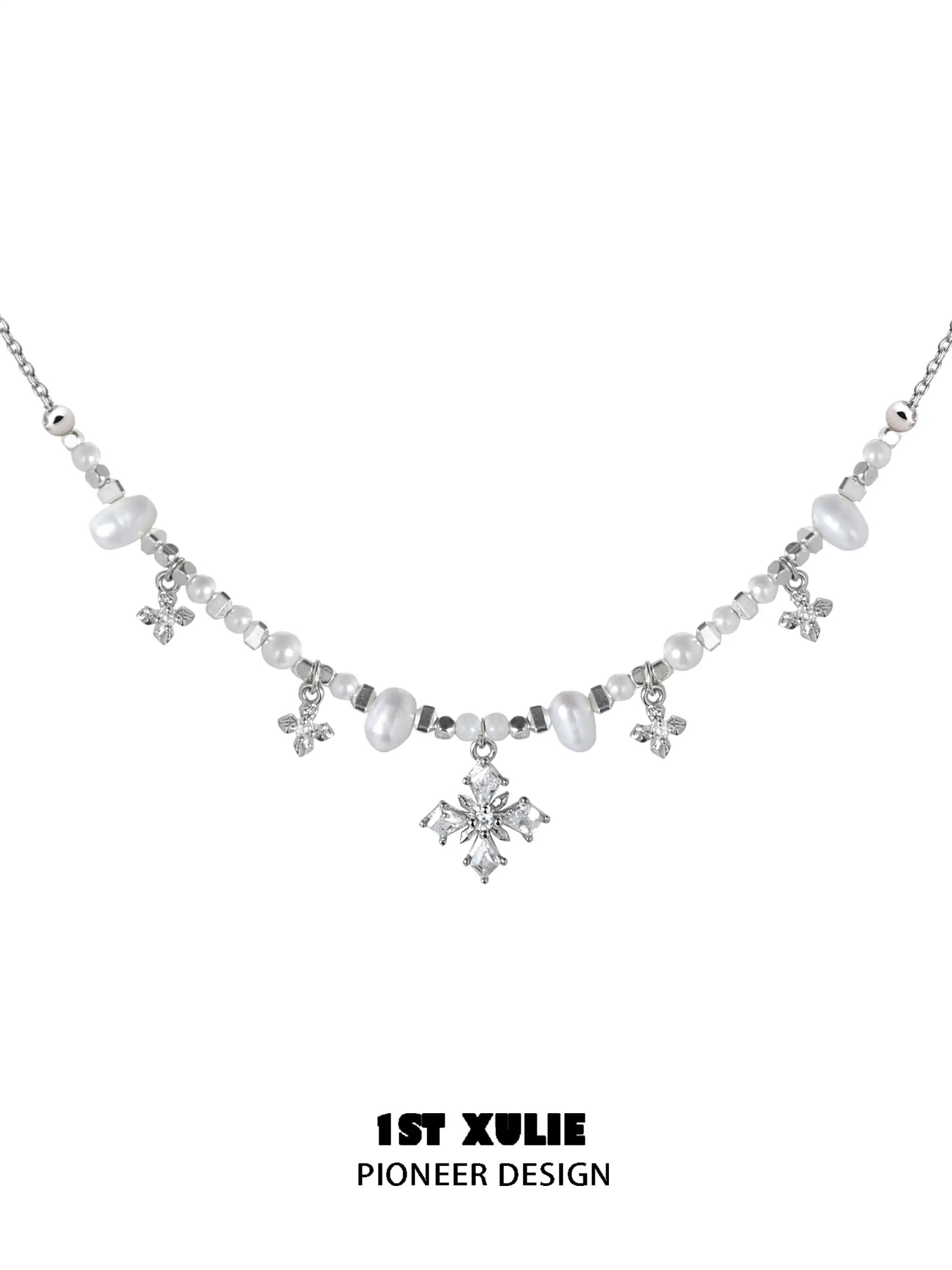 Tears of Mermaid S925 Sterling Silver Necklace with Pearls & Zircon - Elegant Jewelry for Women, Perfect Gift for Birthday, Anniversary & Special Occasions