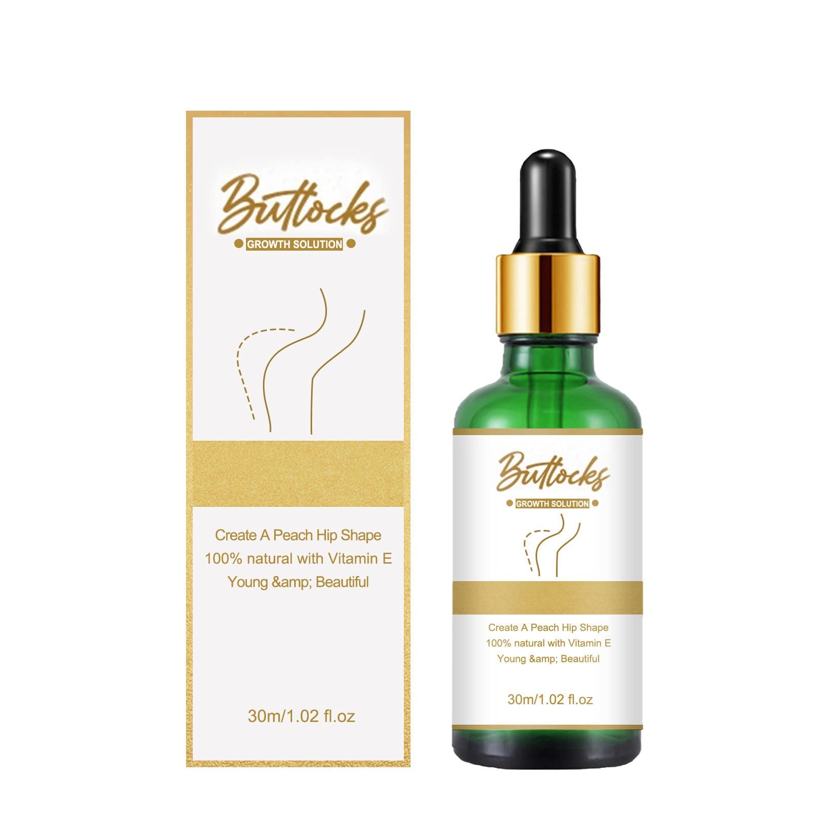 Hip Firming & Beautifying Oil - 30ml Peppercorn Extract for Cellulite Reduction & Skin Tightening | Anti-Orange Peel Treatment for Thighs & Buttocks | Natural Body Contouring Solution for Smooth, Toned Skin | Perfect for Post-Workout Recovery & Body Care Routine