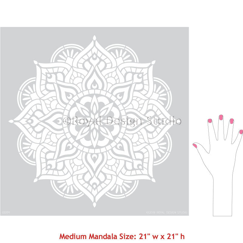 Prajna Mandala Stencil - Sacred Buddhist Art Drawing Tool for Meditation & Home Decoration | Perfect for Yoga Studios, Spiritual Spaces & DIY Craft Projects