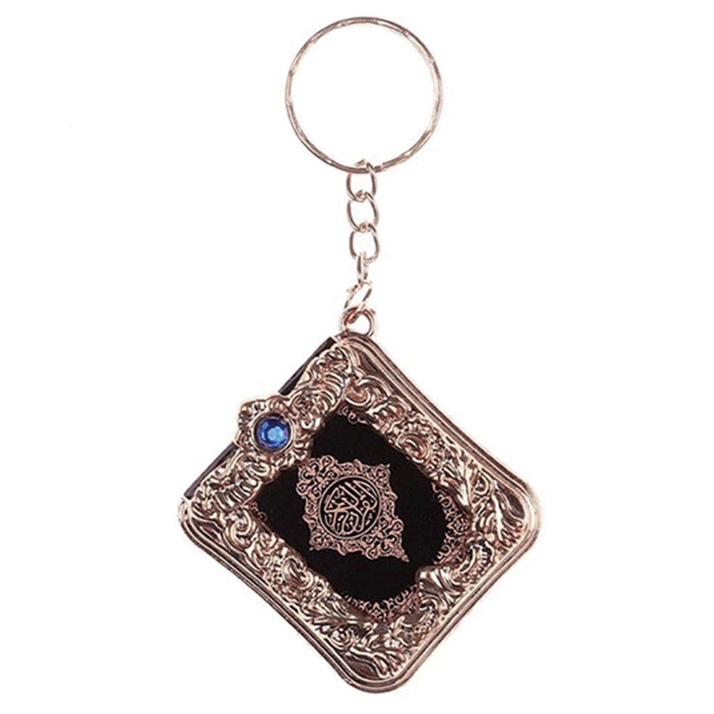 Mini Ark Quran Pendant - Arabic Islamic Keychain for Purse, Bag, Car Decor - Muslim Religious Accessory Gift for Prayer & Daily Use