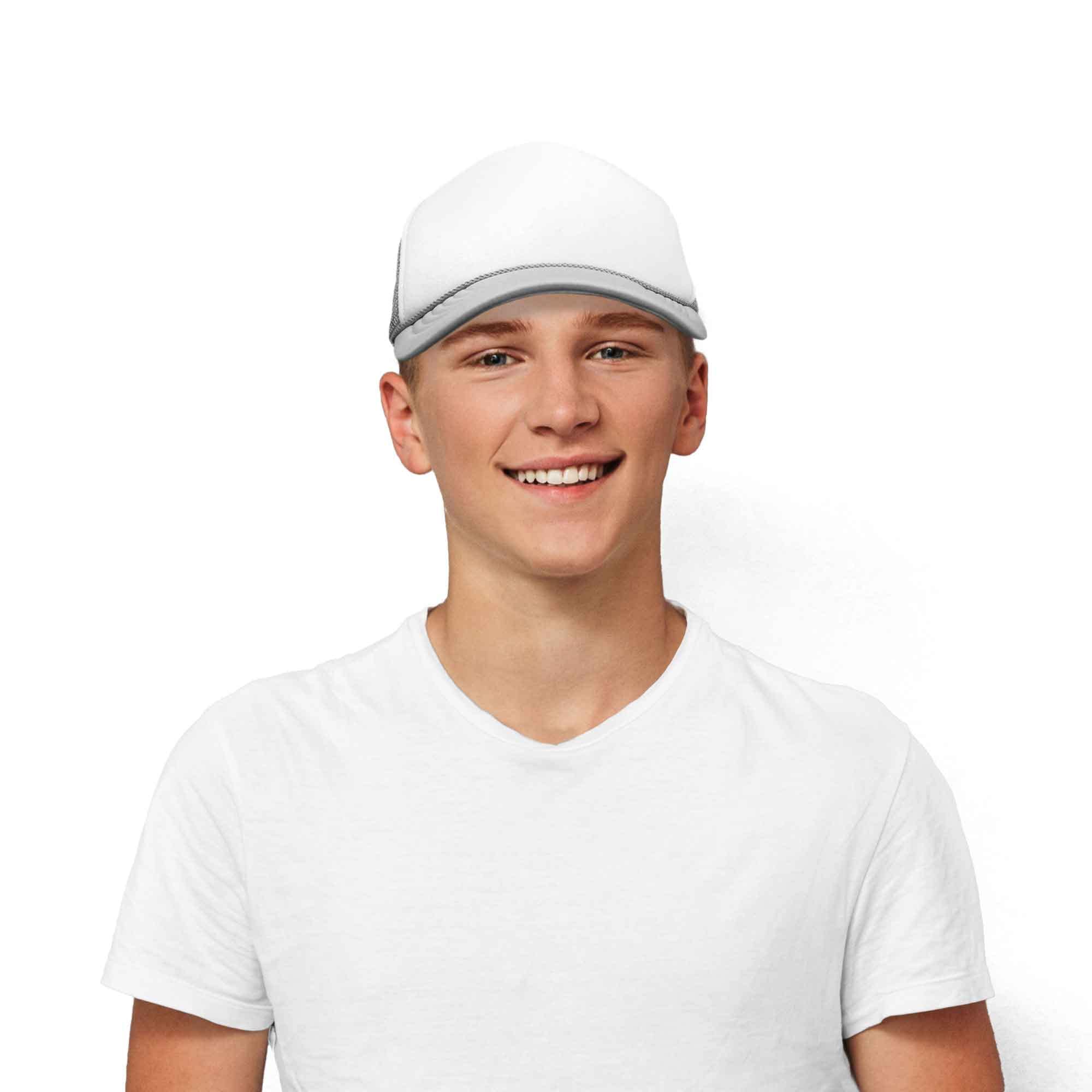 DALIX Two Tone Blank Trucker Hats for Men & Women - 2 Pack Adjustable Snapback Caps for Outdoor Activities, Sports & Casual Wear
