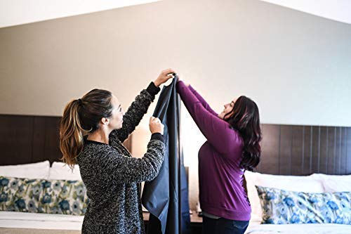 Portable Room Divider Privacy Screen - Dark Blue Partition for Offices, Classrooms, Clinics & Travel | No-Tool Assembly | Ideal for Health Screenings, Biometric Tests & Privacy Protection
