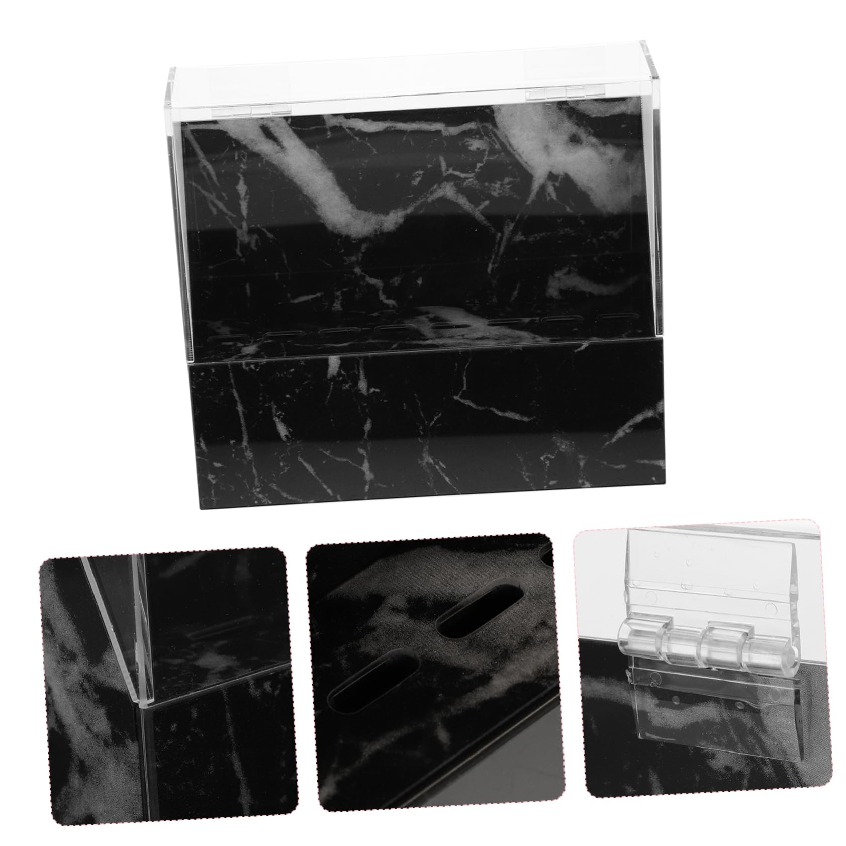 Angoily Tweezers Holder & Storage Box - Clamshell Eyelash Extension Organizer for Salon, Spa & Home Beauty Use