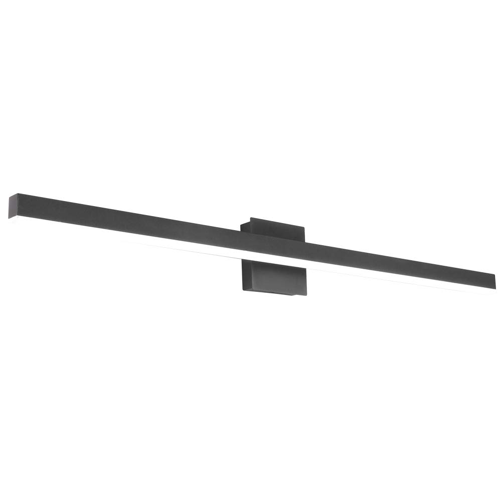 Aipsun 40 Inch Modern Black LED Bathroom Vanity Light Fixture - White Light, Wall Mounted Mirror Lighting for Bathroom, Bedroom, Dressing Room & Makeup Area