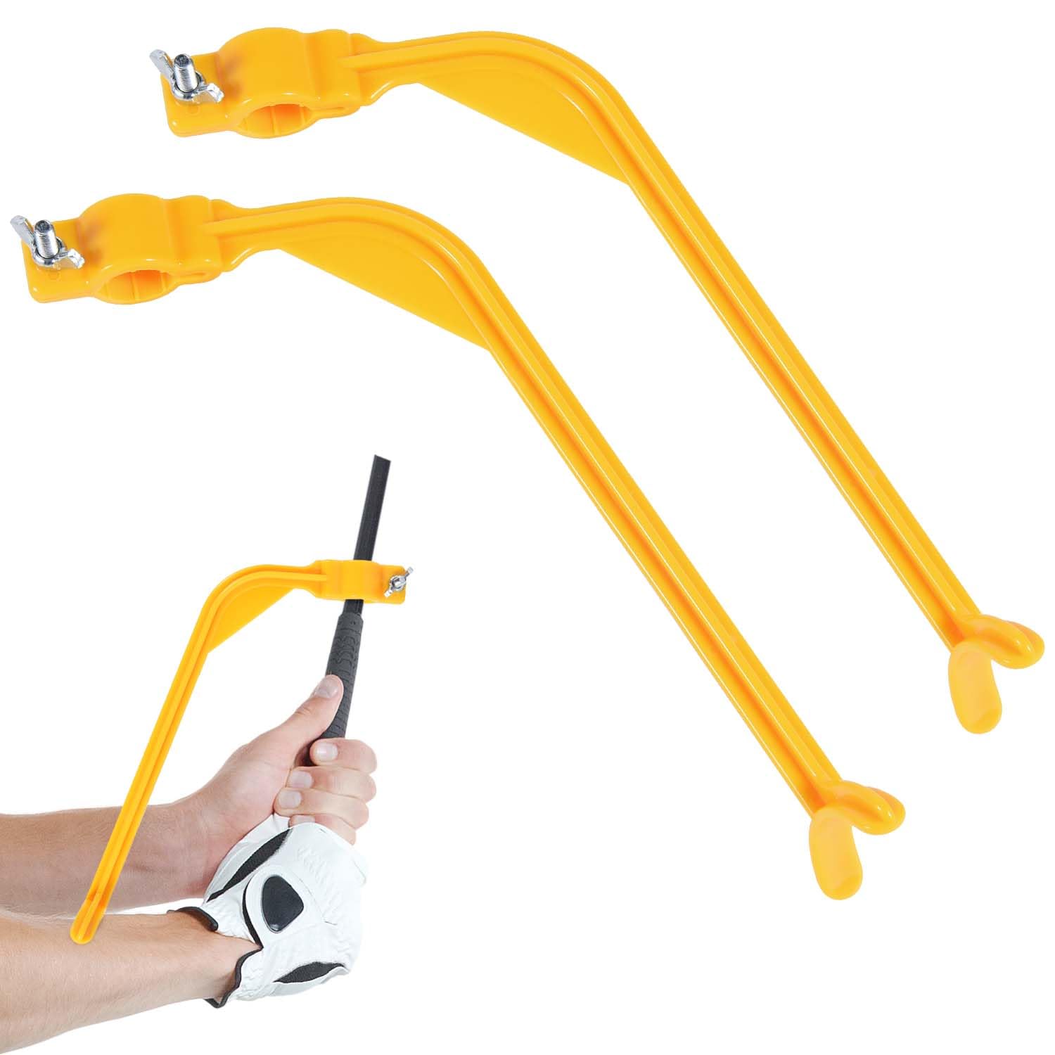 2 Pack Golf Swing Trainer - Correct Your Swing & Improve Accuracy - Golf Training Aid for Beginners & Pros - Perfect for Driving Range & Backyard Practice
