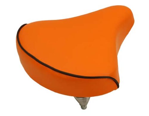 Lowrider Beach Cruiser Bike Saddle Seat 209 Orange - Comfortable Bicycle Seat for Beach Cruisers, Choppers, Fixie, Road & Mountain Bikes | Perfect for Casual Riding, Commuting & Long-Distance Cycling