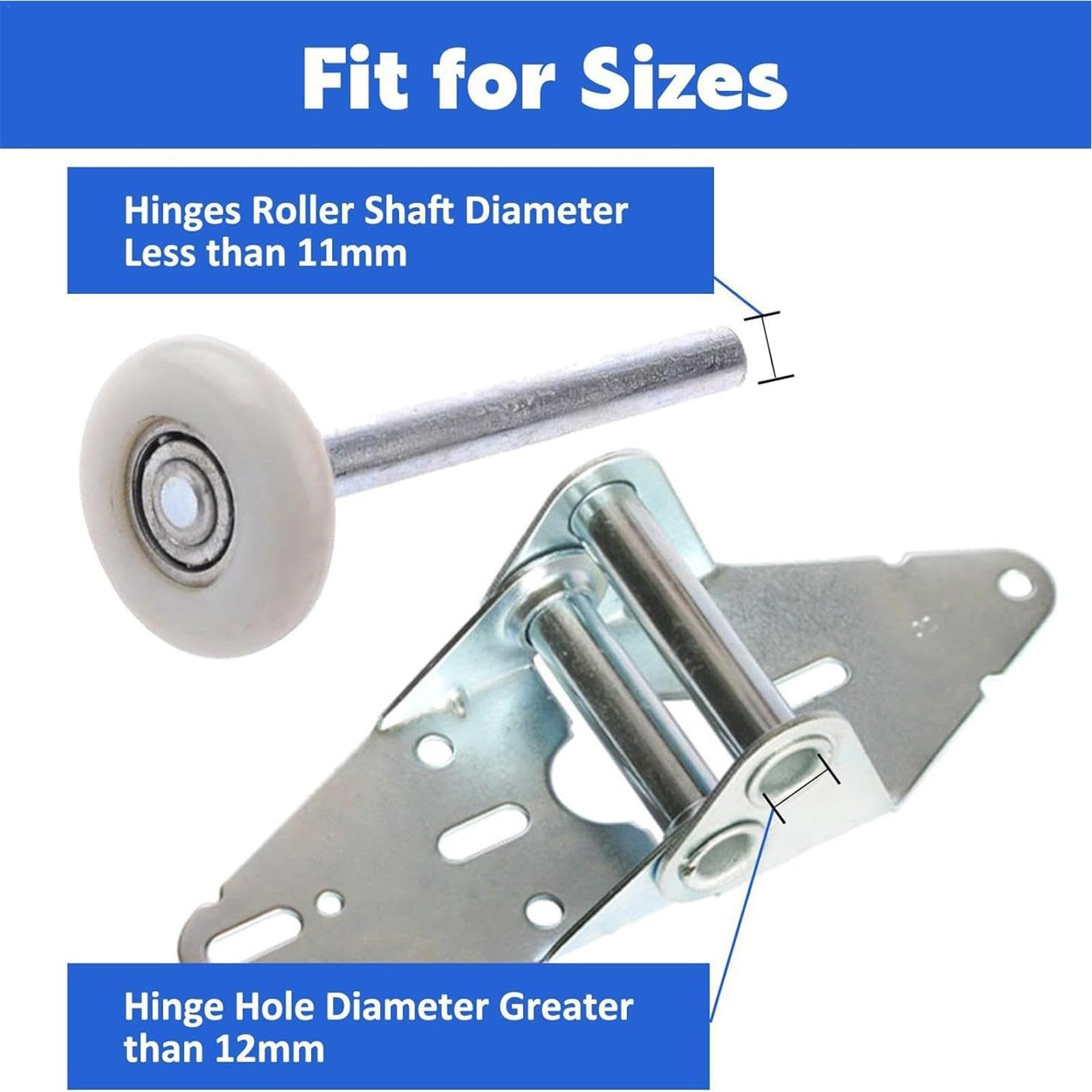 20 Pack High Precision Garage Door Rollers with Quiet Roller Sleeves | Heavy Duty Garage Door Hinge Replacement | Smooth Operation for Residential & Commercial Garage Doors | DIY Installation & Maintenance Solution