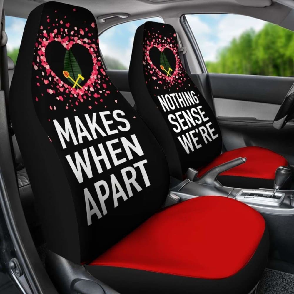 Alo Wallis and Futuna Car Seat Covers - Valentine's Day Couple Set of 2 - Waterproof & Universal Fit for Cars, SUVs, Trucks - Perfect Romantic Gift for Couples, Anniversaries, and Date Nights