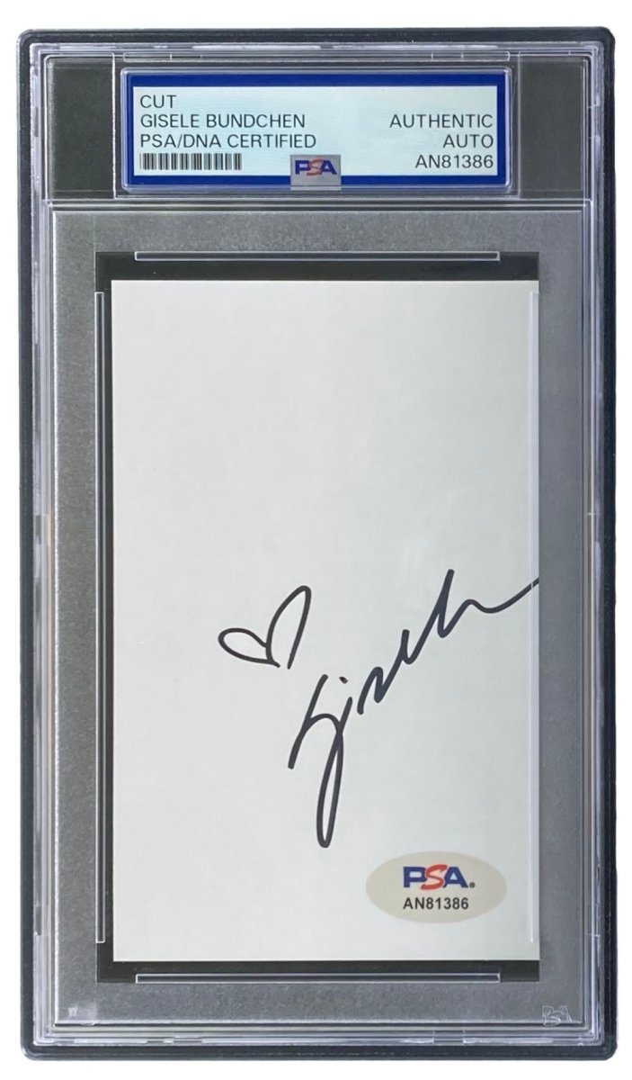 Gisele Bundchen Autographed Signed PSA Slabbed Cut Signature - Collectible Memorabilia for Superfans & Sports Enthusiasts