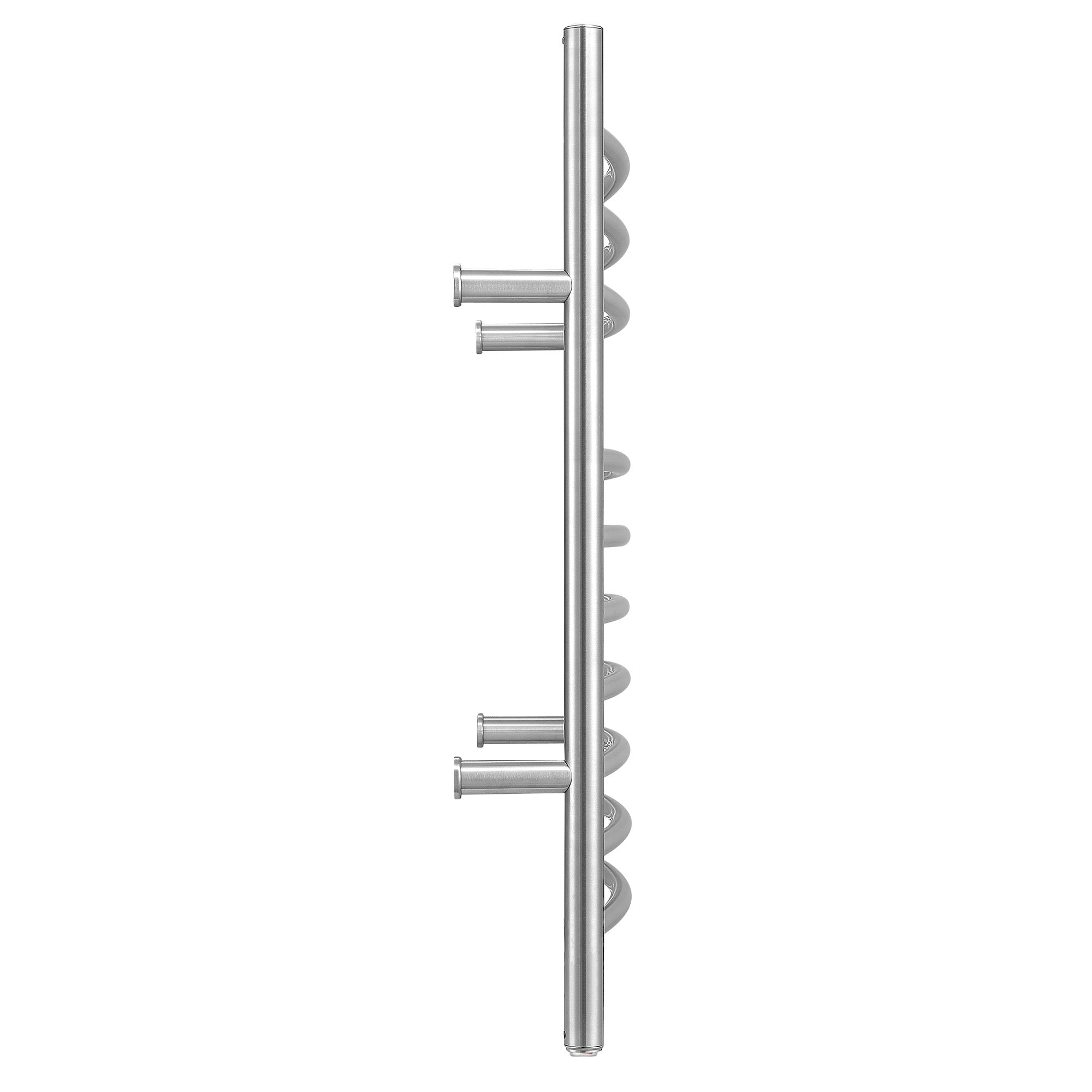 Ancona Comfort 10 Bar Hardwired Wall Mount Towel Warmer with Timer - Brushed Stainless Steel Bathroom Heater for Spa, Luxury Home & Hotel Use