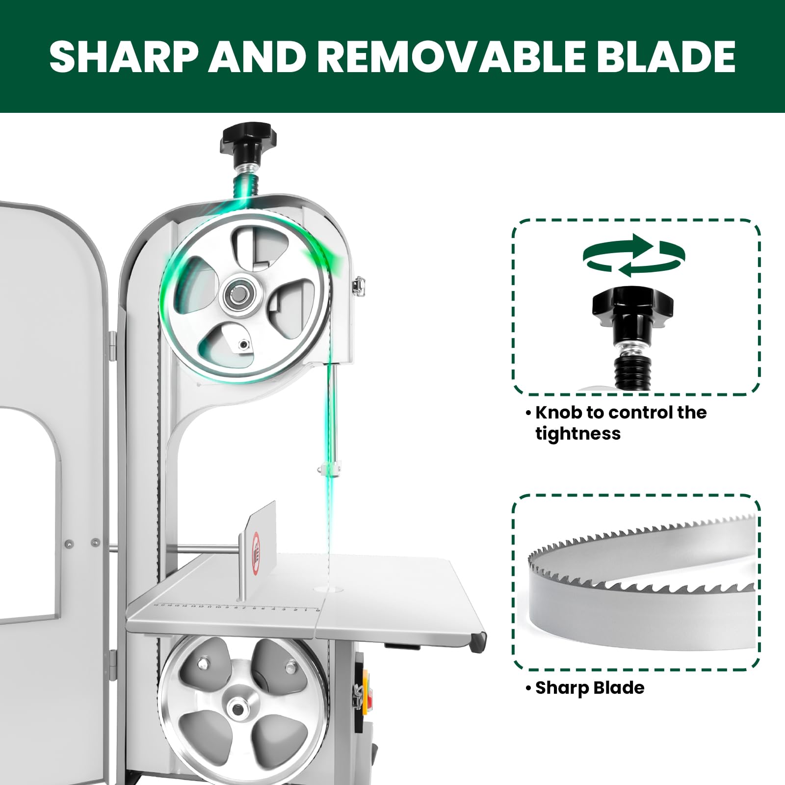 1500W Electric Bone Saw Machine - 8 Blades, 0.04-7.8
