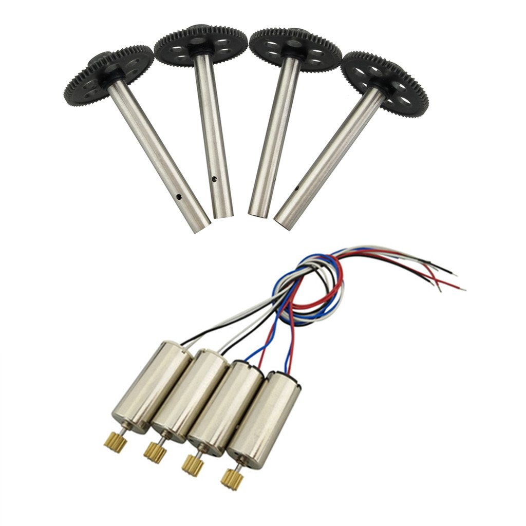 H8C DFD F183 Quadcopter Replacement Parts - RC Drone Motor, Spindle, Wheel Gear Accessories (Black) | Compatible with Sea Jump Drones | Perfect for DIY Repairs & Maintenance