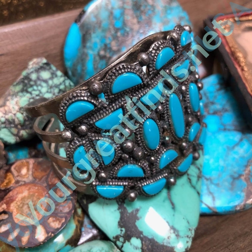Vintage Southwestern Turquoise Bracelet - Handmade Costume Jewelry for Women | Perfect for Boho, Western & Festival Outfits