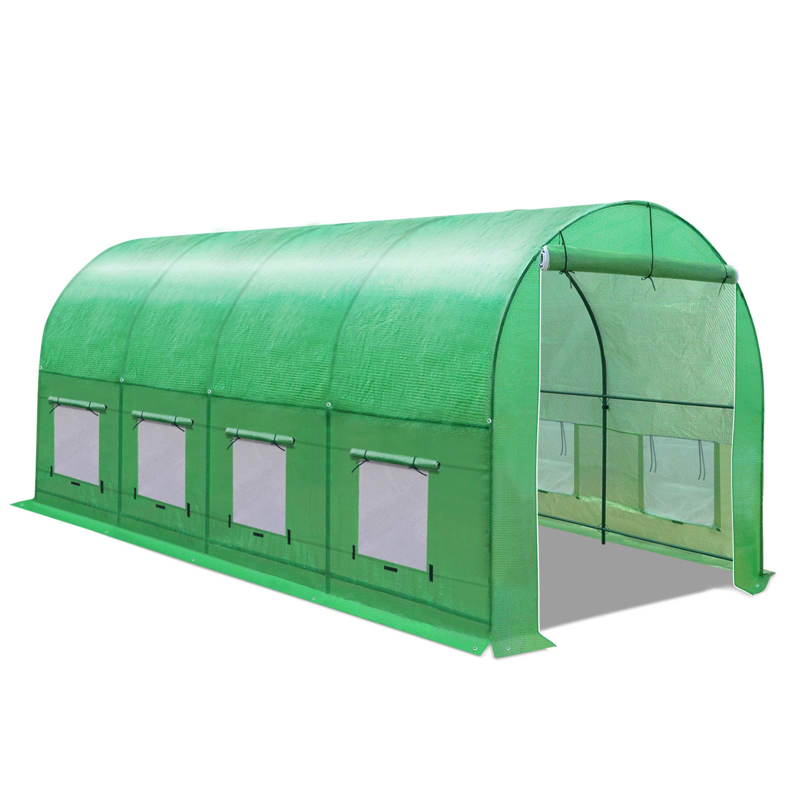 BenefitUSA Large Walk-in Greenhouse for Outdoor Gardening - 16'x7'x7' Multiple Sizes Available | Perfect for Growing Vegetables, Flowers & Plants Year-Round