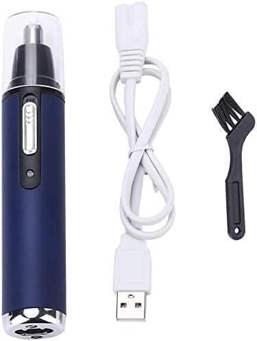 USB Rechargeable Ear & Nose Hair Trimmer for Men & Women - Portable Facial Grooming Kit with Protective Cover - Perfect for Travel, Home & Personal Care