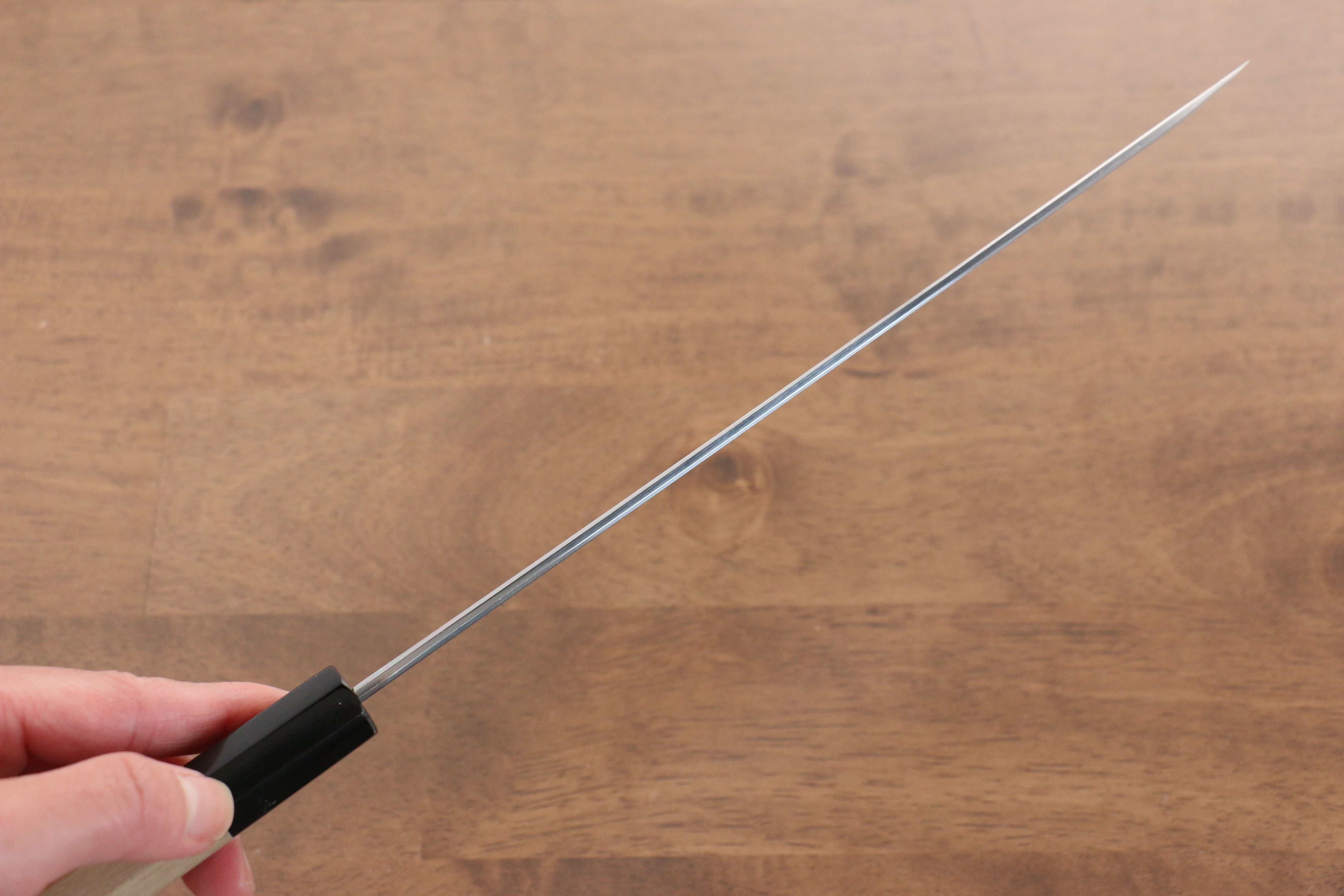 Premium Kikuzuki Blue Steel No.1 Damascus Yanagiba Sushi Knife 240mm with Magnolia Wood Handle - Perfect for Sushi Chefs & Japanese Cuisine Preparation