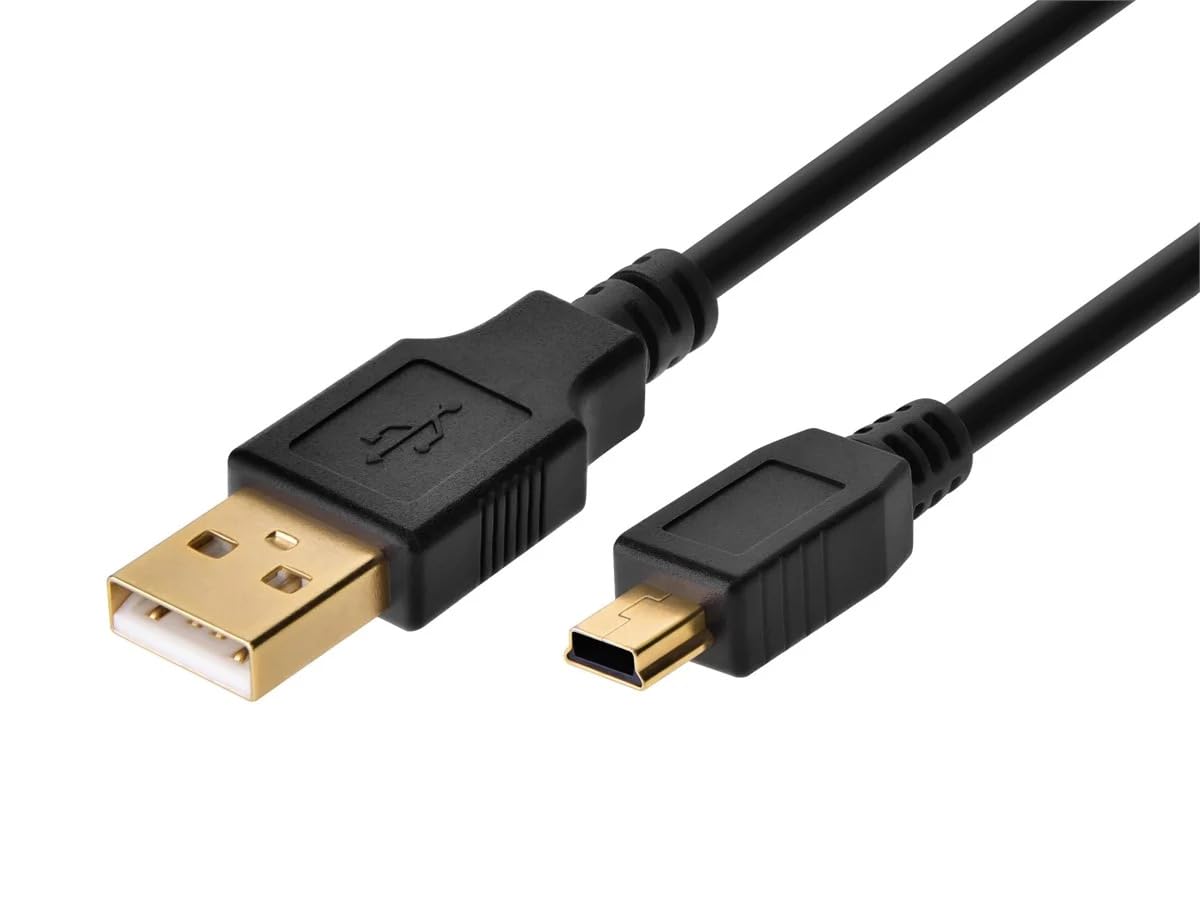 Leica M Digital Camera USB 2.0 A to Mini B 5-Pin Replacement Cable (3 Feet) - Compatible with Leica M8, M9, M10 - Perfect for Photo Studio, Travel & Data Transfer
