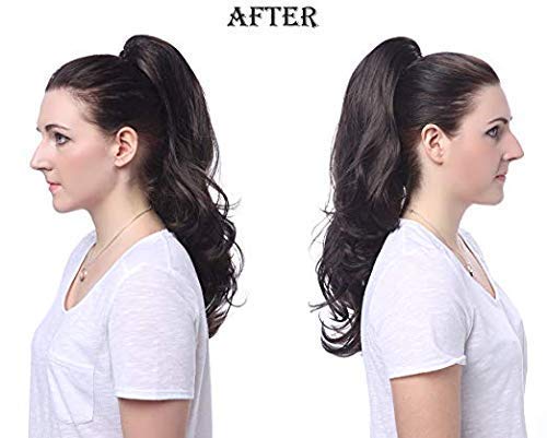 VIEWS Clutcher Based Synthetic Hair Extension | Black Ponytail Hairpiece for Women | Perfect for Parties, Weddings & Everyday Styling