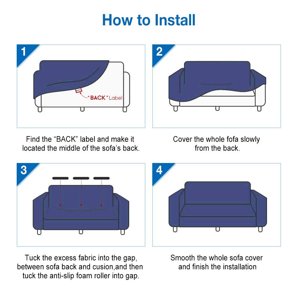 Premium Thick Stretch Sofa Slipcover for 1-4 Seater Couches - Universal Fit for Sectional, L-Shaped & 3-Cushion Sofas - Pet & Kid Friendly Furniture Protector - Perfect for Living Room, Family Room & Home Theater Use