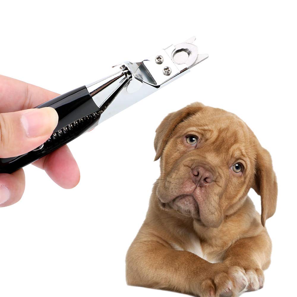 Premium Stainless Steel Pet Nail Clippers for Cats & Dogs - Safe & Sharp Pet Grooming Tool with Non-Slip Handle - 1PC Black Pet Nail Trimmer for Professional Home Grooming and Pet Care