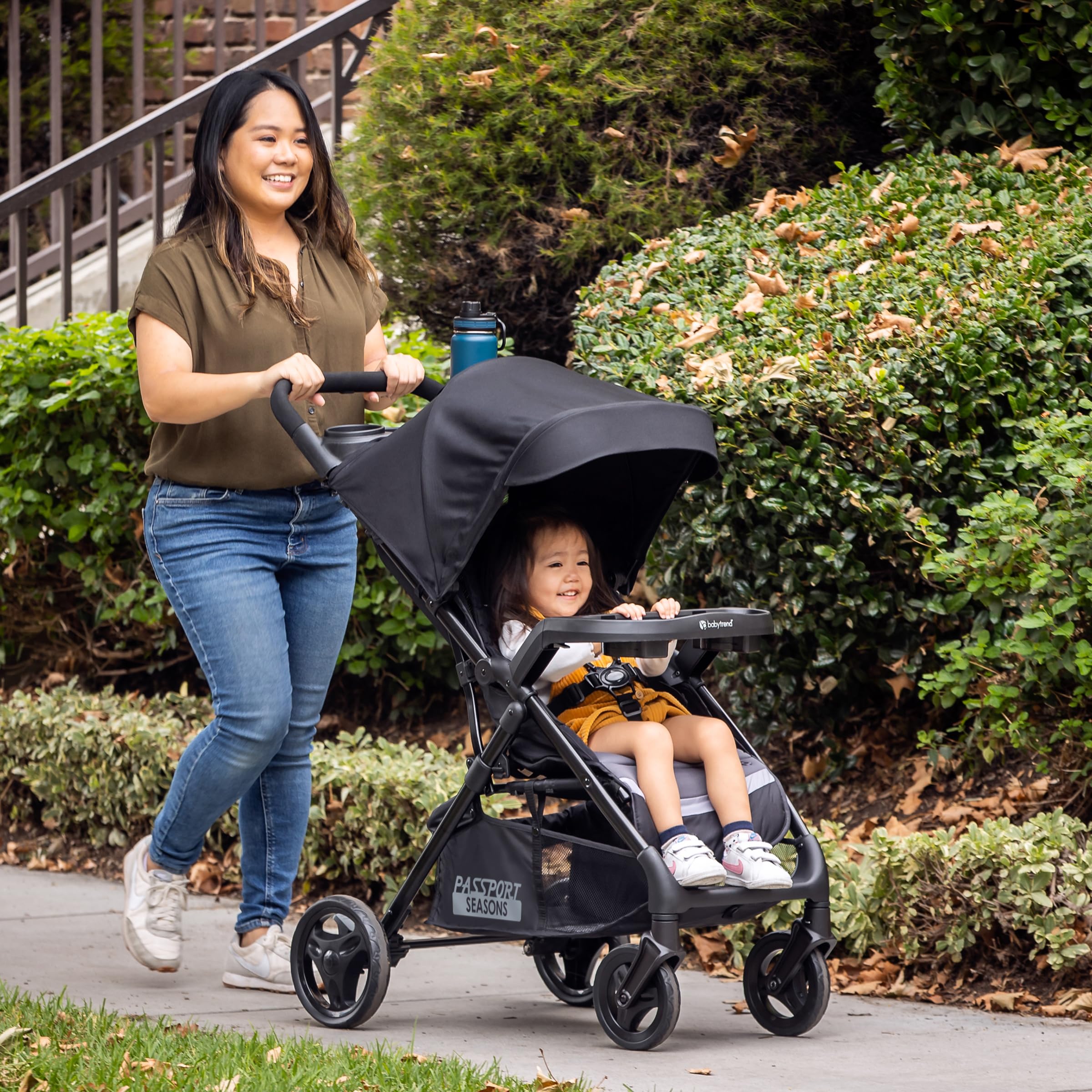 Baby Trend Passport Seasons Travel System with EZ-Lift™ Infant Car Seat - Lightweight Stroller & Safe Car Seat Combo for Newborns | Perfect for Air Travel, Shopping & Daily Outings (Journey Black)