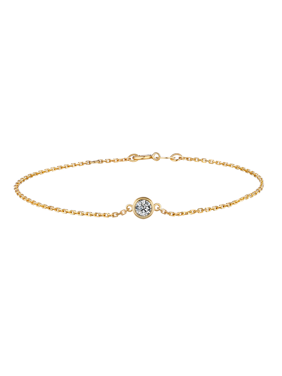 Solitaire Diamond Bracelet for Women - 14K Gold Plated Elegant Tennis Bracelet - Perfect for Weddings, Anniversaries & Special Occasions