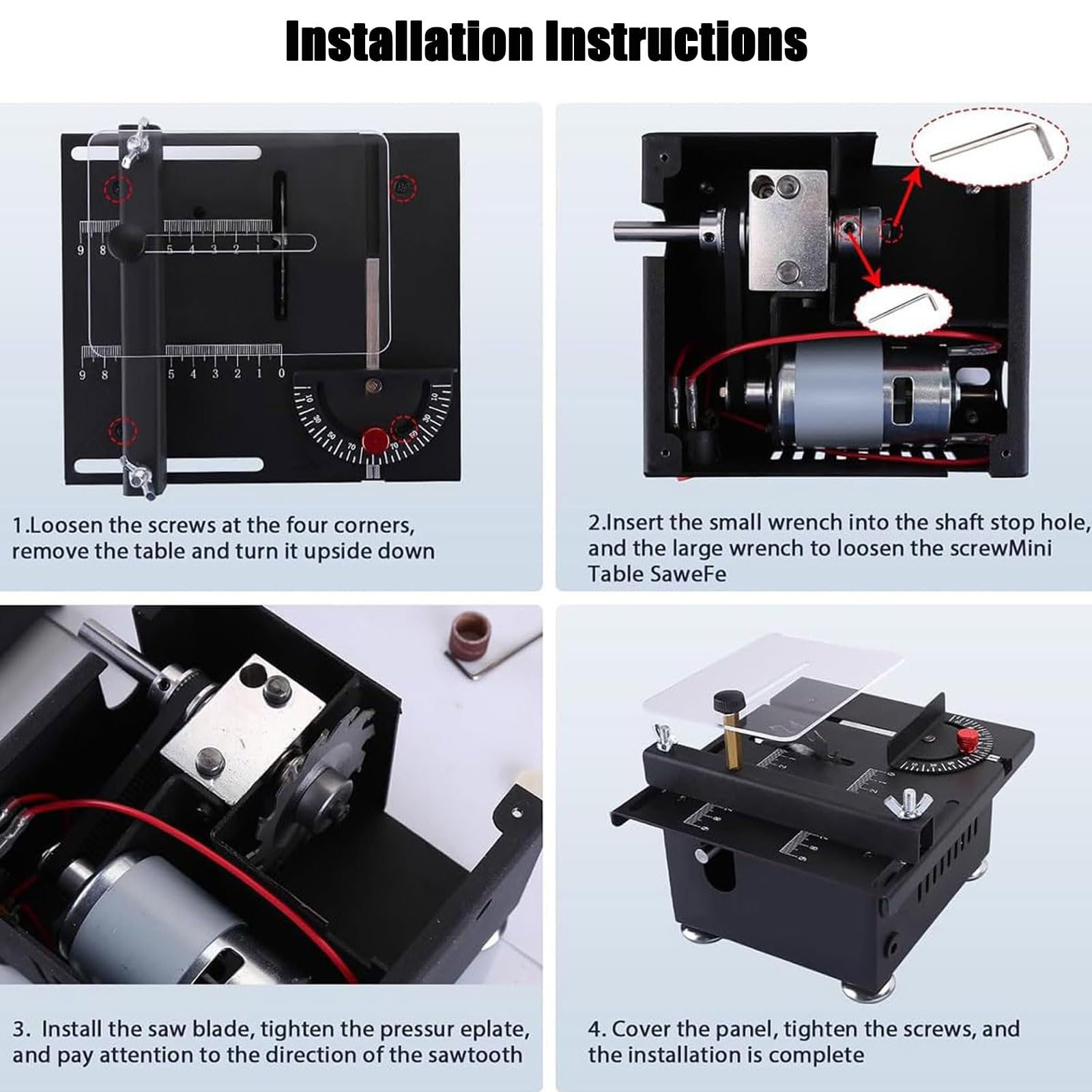7-Speed Adjustable Mini Multi-Functional Table Saw with Liftable Design & Extra Accessories (Cutting, Grinding, Flexible Shaft) - Perfect for DIY Woodworking, Craft Projects & Home Renovations