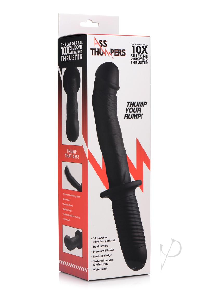 Large Realistic Rechargeable Silicone Anal Probe - Black | Ass Thumpers for Enhanced Pleasure | Perfect for Couples Play & Solo Exploration