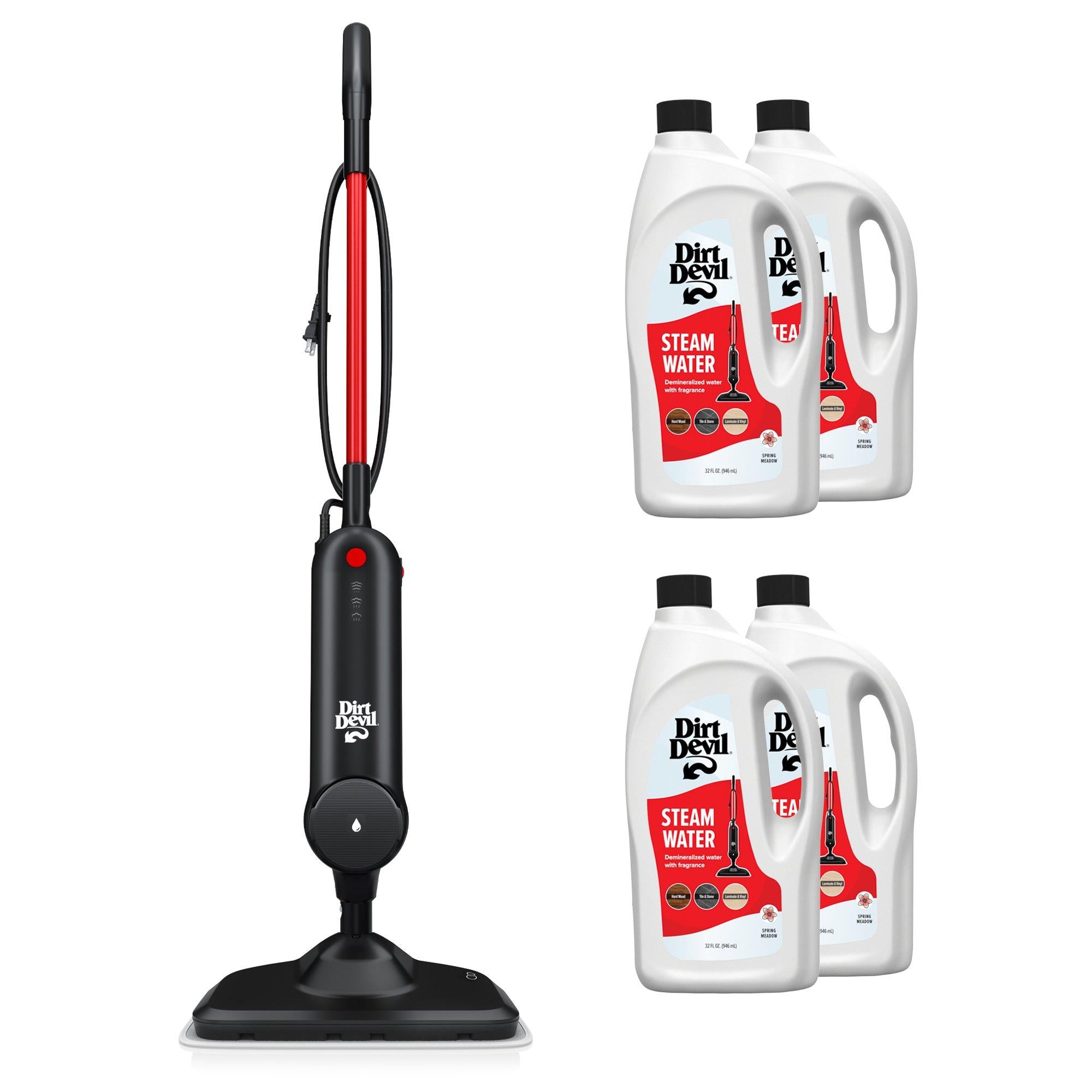 Best Steam Mop with 4-Pack Steam Water Refills - Deep Cleaning for Hardwood Floors & Tile - Perfect for Home & Office Use